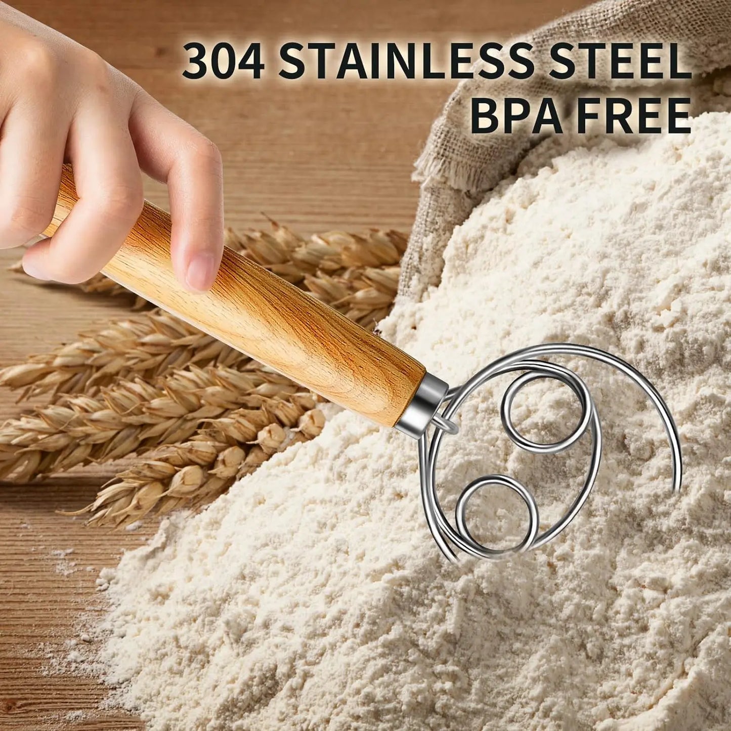 Banneton Bread Proofing Basket Set, 10" Oval Banneton Baskets, Sourdough Bread Baking Supplies with Bread Lame,   Dough Whisk, C